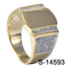 Newest Exclusive Fashion Jewelry 925 Silver Micro Setting Men Ring (S-14593)